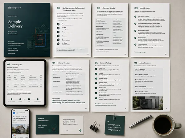 ContentPilot-Beispielcover für ein technisches Unternehmen