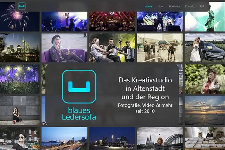 Screenshot of an established company website