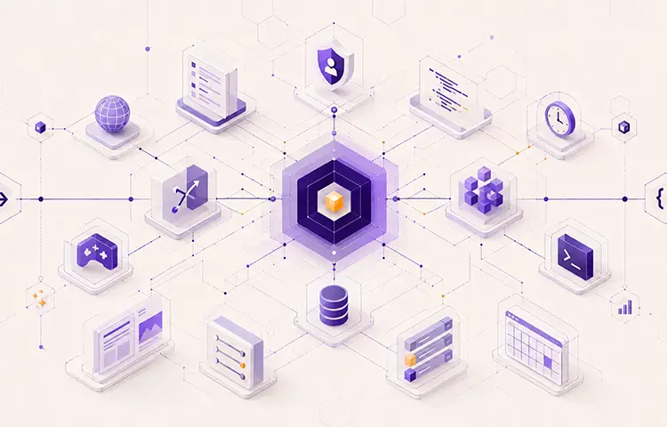 Charm-Anwendungsfundament, das MVC-Komponenten, Konfiguration, Authentifizierung, geplante Aufgaben und API-Endpunkte verbindet