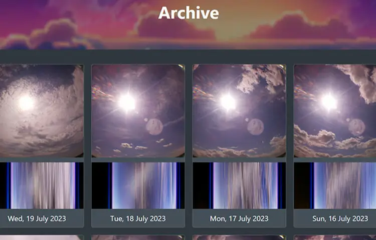 InfinitySky exposure workflow adapting an all-sky camera between daylight, twilight, and night